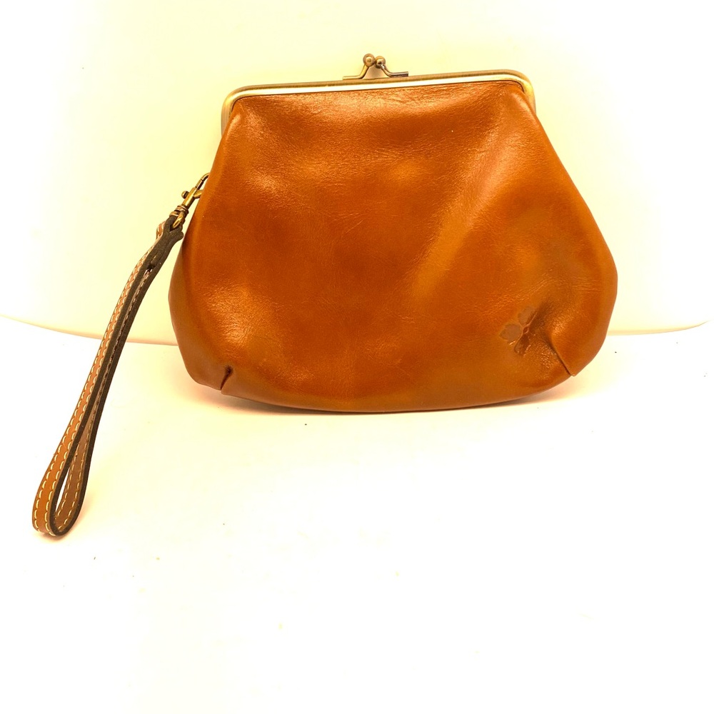NWOT Patricia Nash Brown Leather Wristlet 8 x 9 - Picture 1 of 7